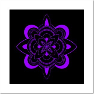 Purple Mandala Posters and Art